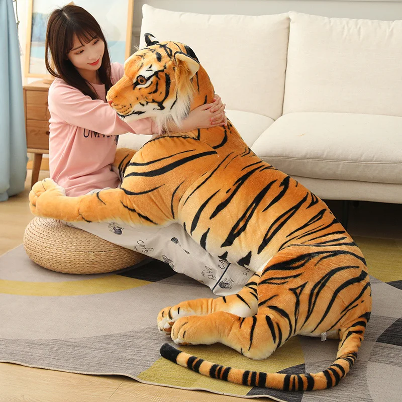 Muneco de peluche realista de tamano real de tigre siberiano juguete de peluche suave almohada gigante OEM