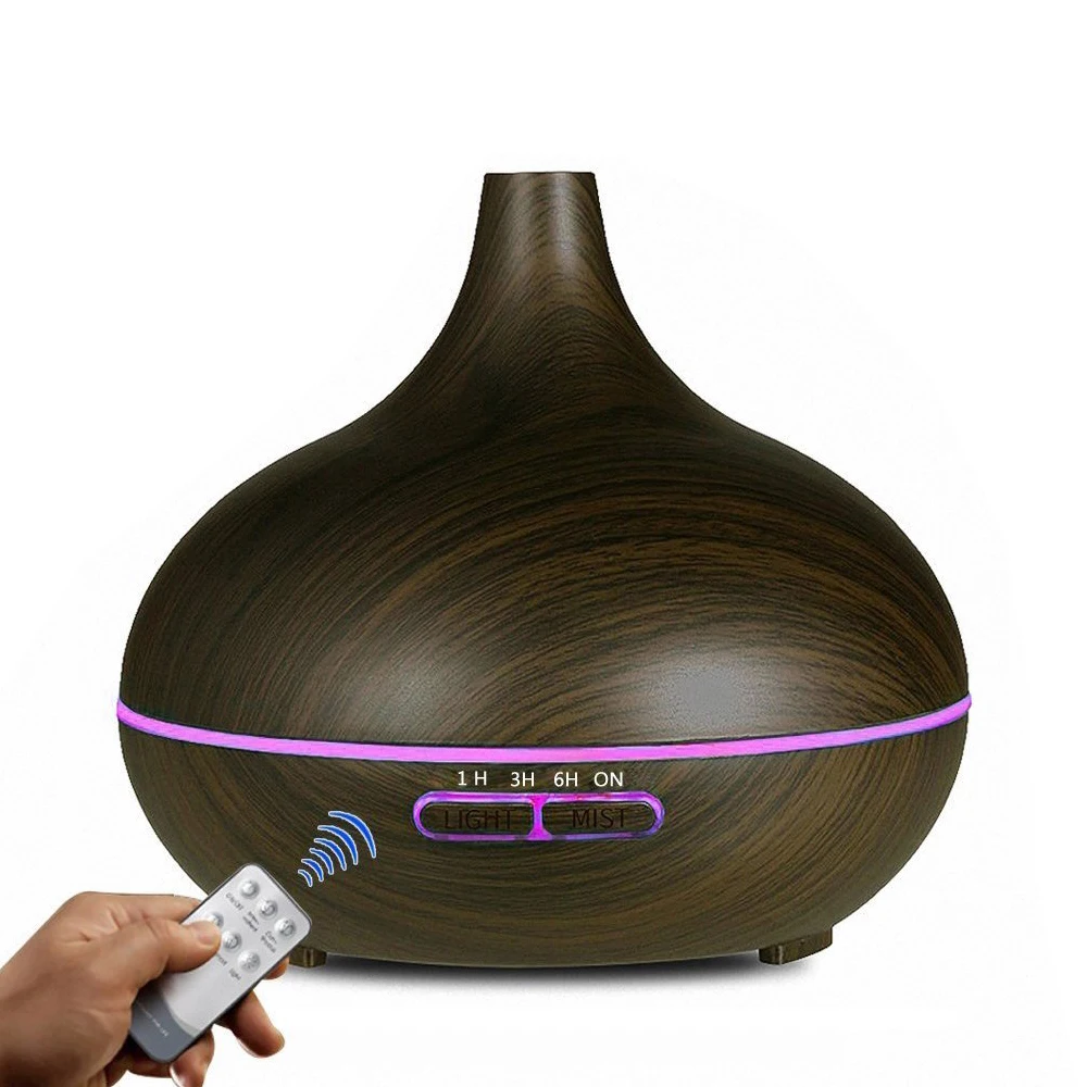 Remote Control Essential Oil Diffuser Aromatherapy Electric Aroma Diffuser LED Light Ultrasonic Mist Maker  for Home Office