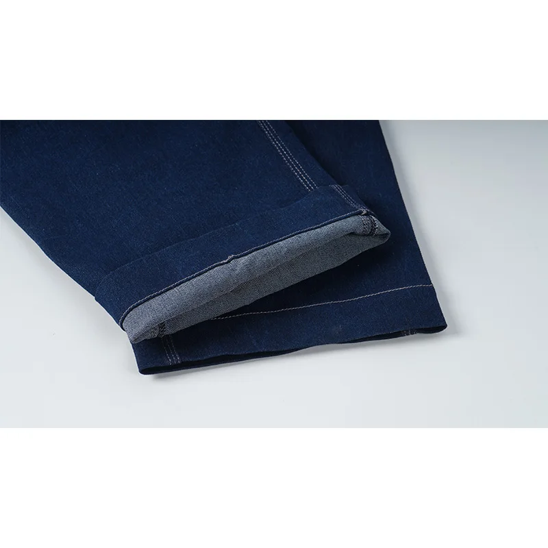 Custom LOGO Multi Pockets Tooling Regular Denim Jeans Workwear Pants for Men Safety Electrician Carpenter Trousers