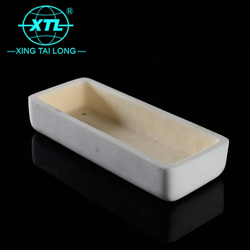 SINTYRON High Temperature Resistant High Purity square Al2o3 Alumina Ceramic Evaporating Combustion Boat Crucible for Lab Use
