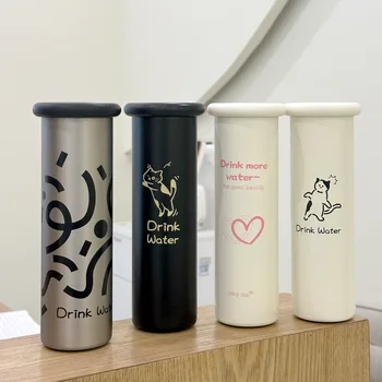 316 Stainless Steel High-Value Small Straight Cup Modern Design Business Student Vacuum Insulated Thermos for Hot Beverages Gift