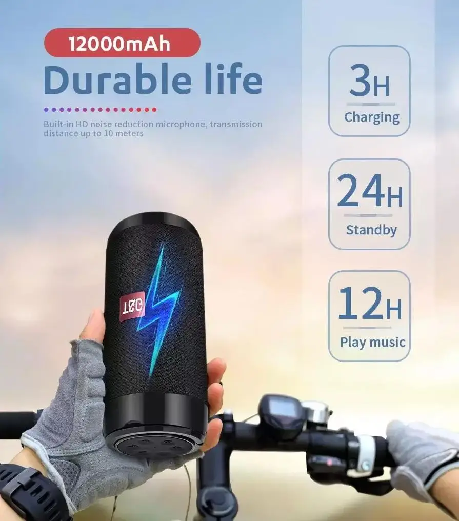 2020 Mini Portable Wireless 117 Speaker Bass Waterproof Outdoor BTMobile Music Tg 117 Speaker With Fm Radio - ANKUX.COM