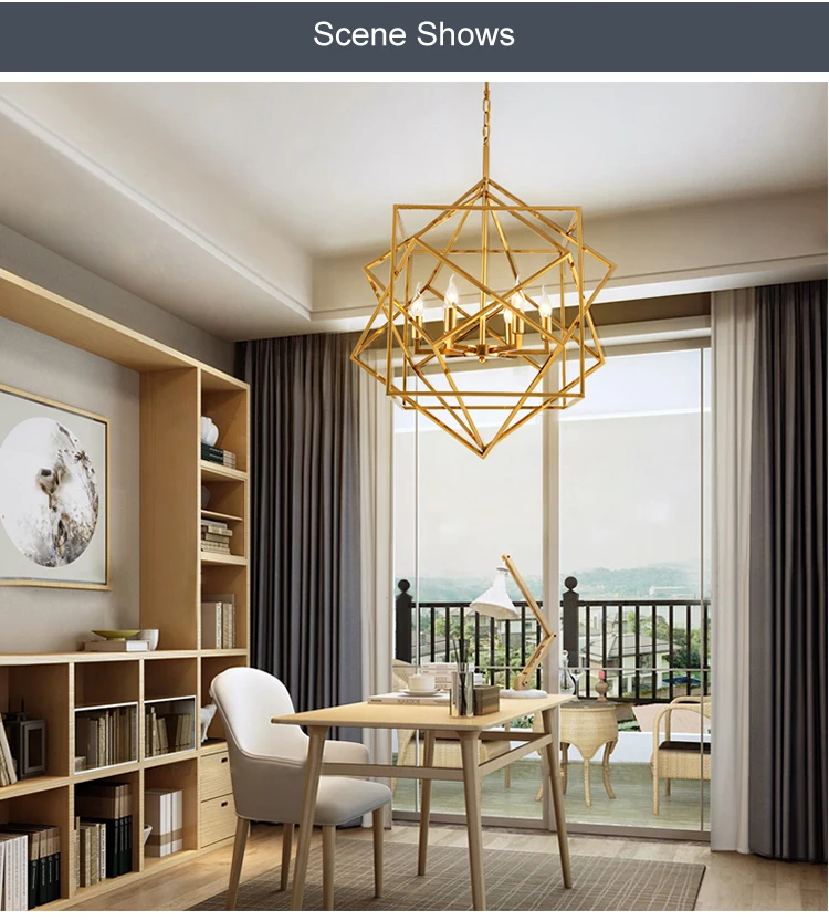 dk00300 modern design living room dinning room indoor decoration fixtures iron frame led chandelier pendant light-4