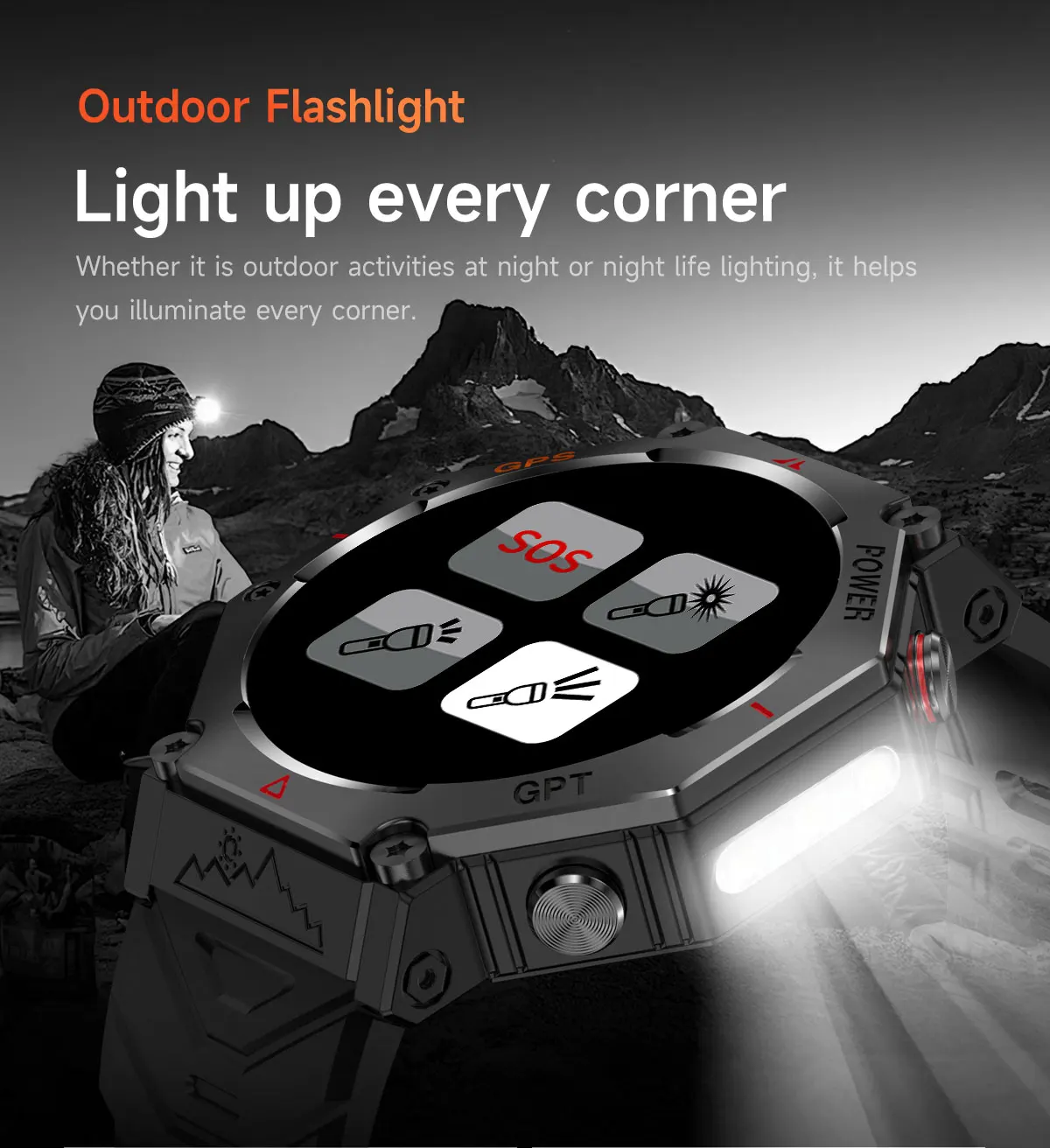 7 heart rate recording fitness exercise modes sleep tracking gps tracking with night lighting-3