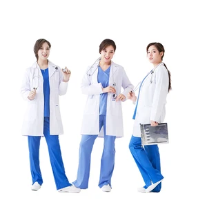 OEM Best Selling Unisex Long Sleeve Custom Medical Professional Doctor Wear Uniform Lab Coat Customized Colors Logo High Quality