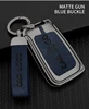 Bleu canon mat + porte-clés en cuir