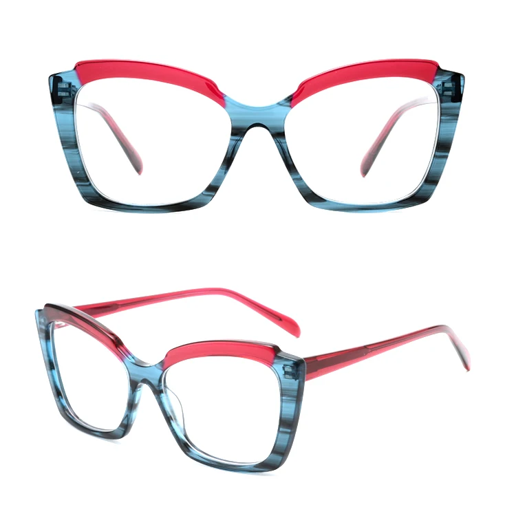 2023 Colorful Acetate Cat Eye Frame Spectacles Ladies Eyeglasses Women Spectacle Eyewear Frames Hot Sale