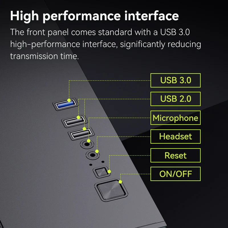SNOWMAN 049 Mid Tower Gaming PC Case ATX Form Tempered Glass Air Flow Liquid Cooler Supp aperçu 6