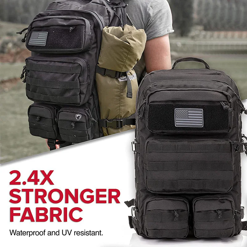 Factory Direct Sales Outdoor Waterproof Hiking Survival Backpack High Capacity Sport Tactical Backpack Men's Assault Backpack