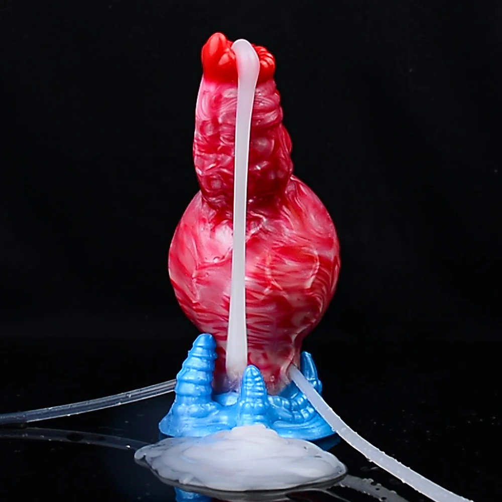 Realistischer Hunde knoten dildo Anal dildo mit Jet-Inflation funktion  echtes Haut gefühl