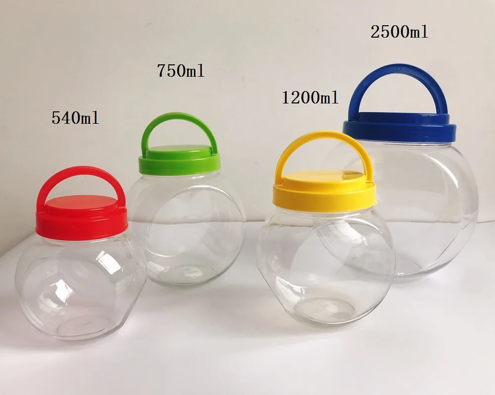 2500ml square empty plastic, candy jars