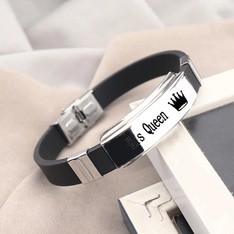 Feilok Charm Couple King & Queen Crown Bracciali Amicizia Bracciali