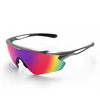 gunmetal gray frame / blue red lens