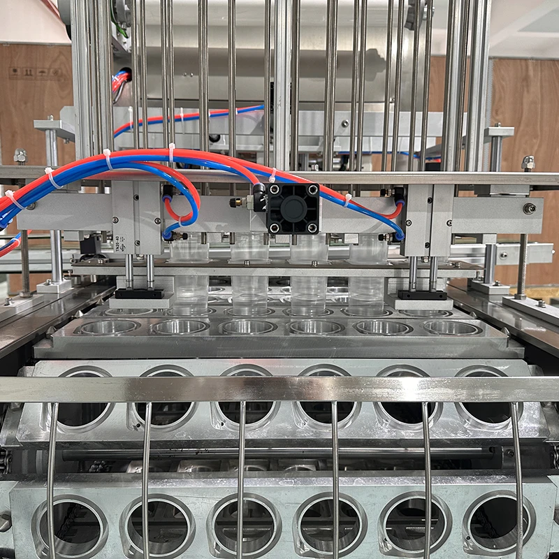 Machine de remplissage et de scellage de gobelets entièrement automatique avec détails du dispositif de nettoyage