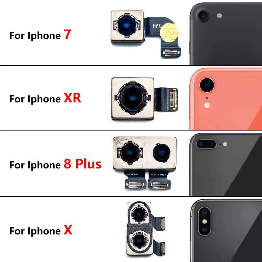 Original Back Camera Flex Cable for iPhone 6, 7, 8 Plus, X, XR, XS