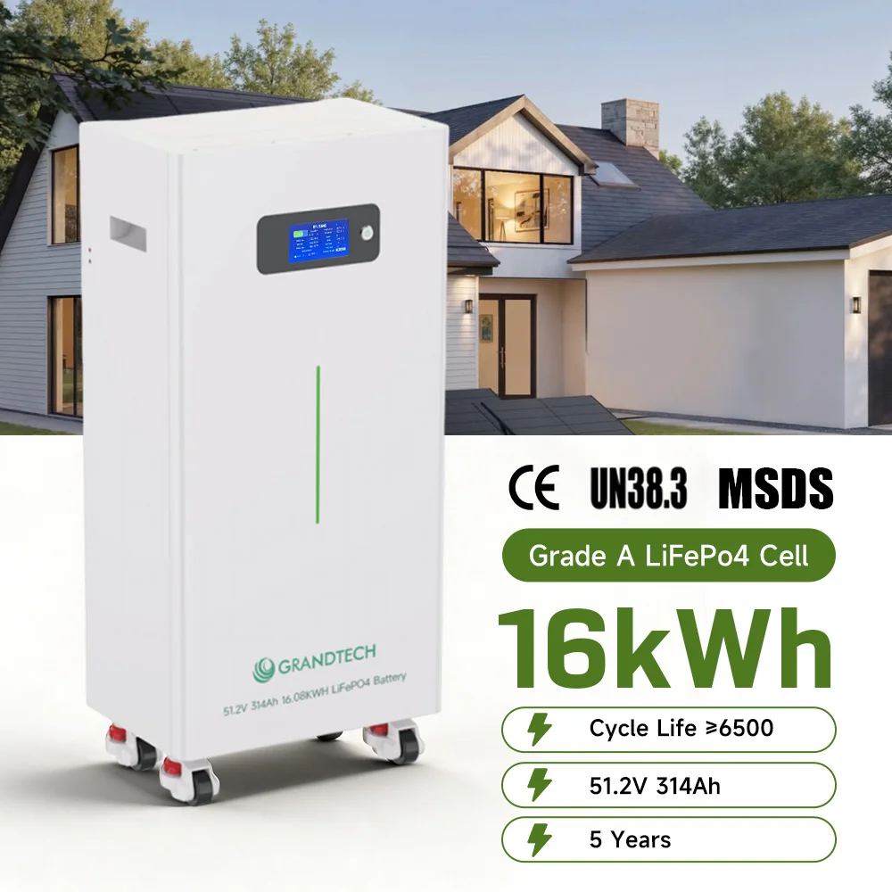 Hot Sale Wall Mounted 6500+ Cycle 51.2V 48v 314Ah 560Ah 200Ah 15kwh 16kwh Lithium Battery for Home Energy Storage System
