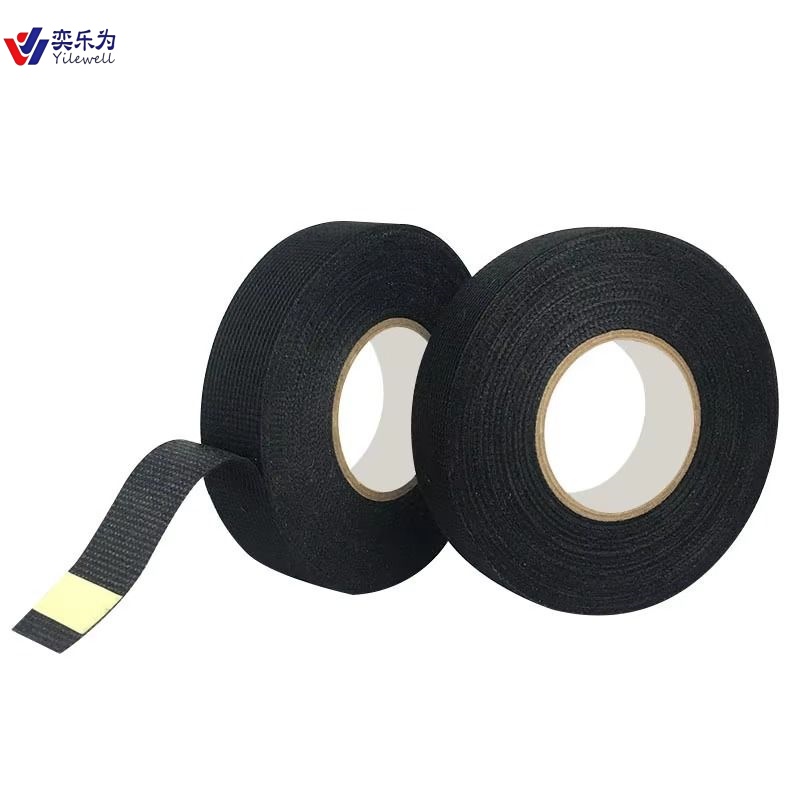 Flame Retardant Flannel Insulation Tape-Single Sided Pressure Sensitive Black Heat Resistant for Masking Use