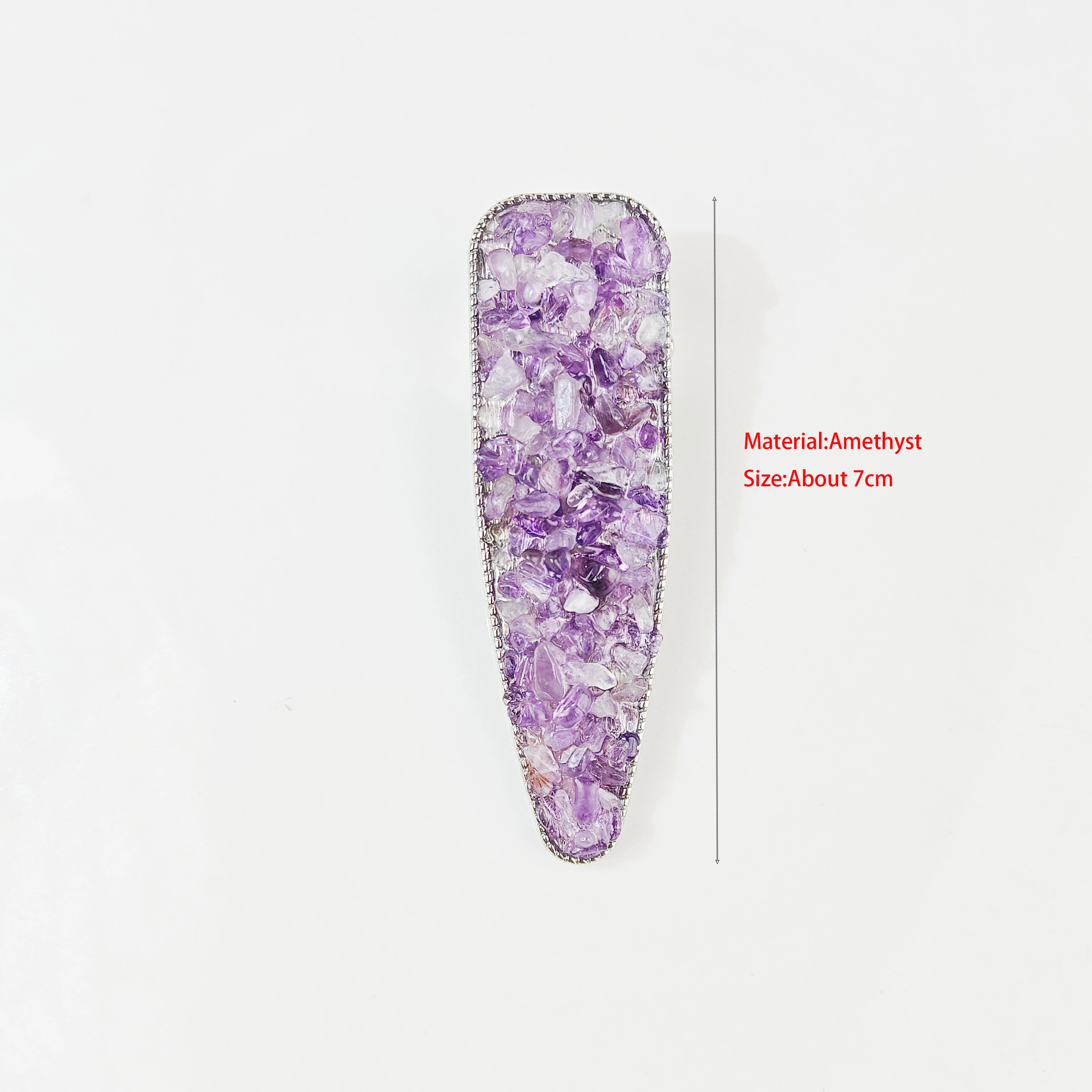 New Product Crystals Healing Stones Amethyst Quartz Hair Clip for