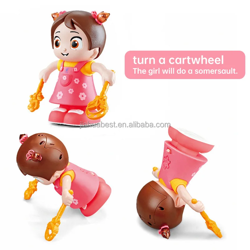 AiJH Educational Dancing Girls Toys 360 Degrees Rotation Cute B/O Girls ...