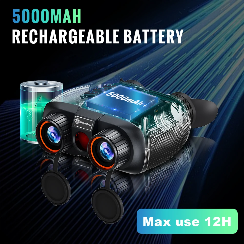 VRNV331 Naked Eye 3D VR Nachtsichtfernglas mit 4K-Video 6X Zoon 700 Meter Entfernung 5000 mAh Li-Akku – Detail 9