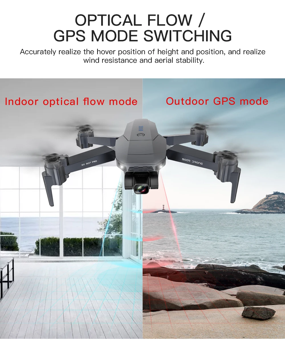 NEWEST SG907 Pro Drone GPS 5G Quadcopter WIFI 4k HD Mechanical 2-Axis  Gimbal Camera Supports TF Card RC Drones Distance 800m