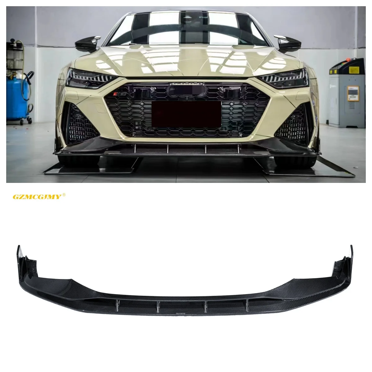 Bestselling 19-23 Year Car Front Bumper Separator Suitable For Audi RS6 / RS7 Dry Carbon Fiber