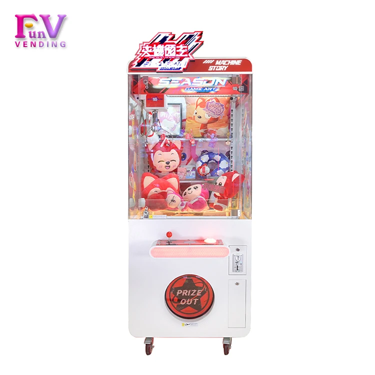 Coin Operate Claw Machine 1 Player II Toy Crane Claw Vending Game Machine for Family Entertainment