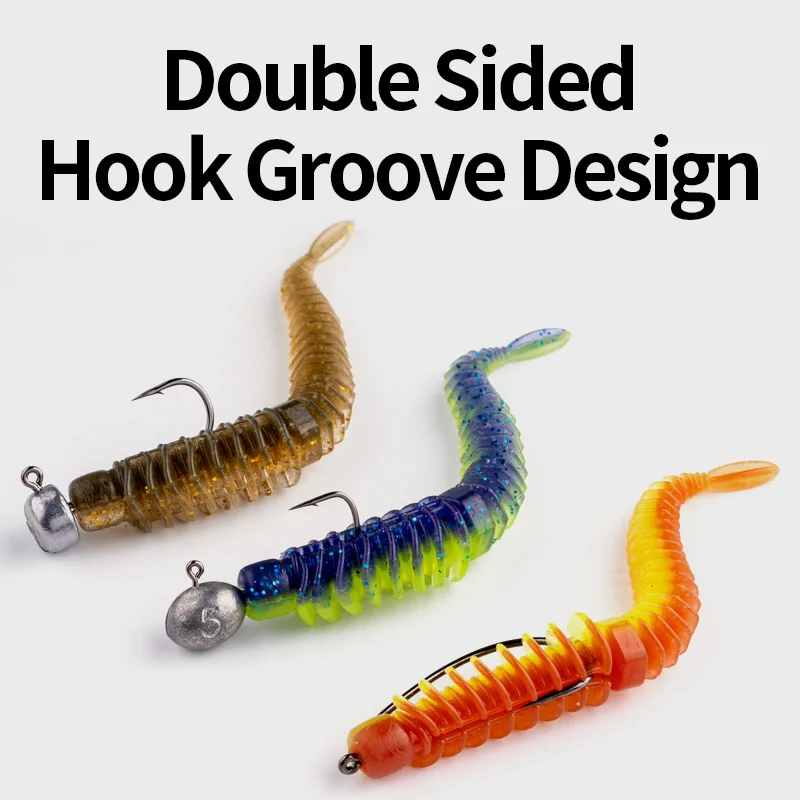 CHILENT Reverse Thread Worm Bait Soft Bait Bass Pike Fish Lure  Suitable Reservoirs Floating Bait