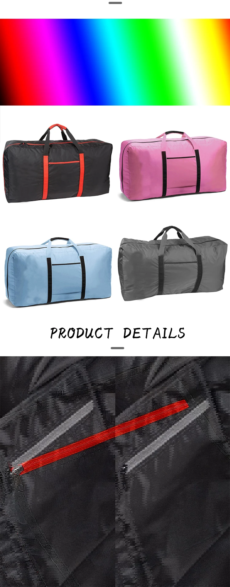 High Quality Portable Largecapacity,Sports Gym Unisex Duffle Bag 600d