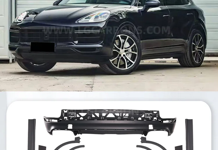 Car Front Bumper Body Kit For Porsche Cayenne Update To New Y Turbo