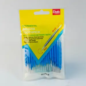 Daily Care Factory Direct Free Sample Bulk Pack OEM Color Stainless Steel Filament Brushes for Interspace Cleaning