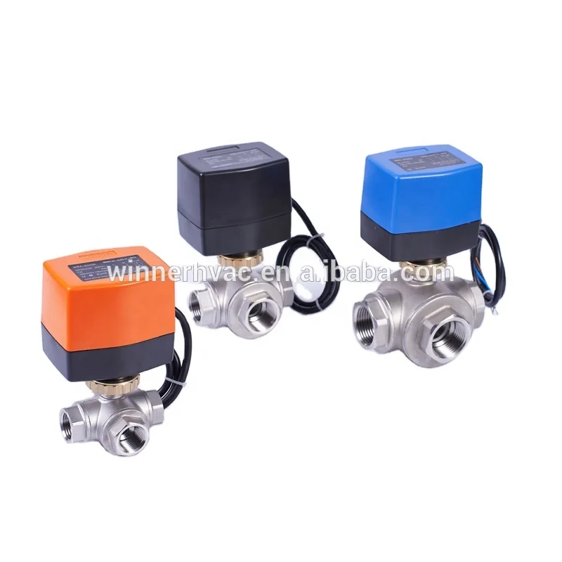 Winner DN15/DN20/DN25 230Volt/110Volt/24Volt 3 Way  SS304 Motorized Ball Valve