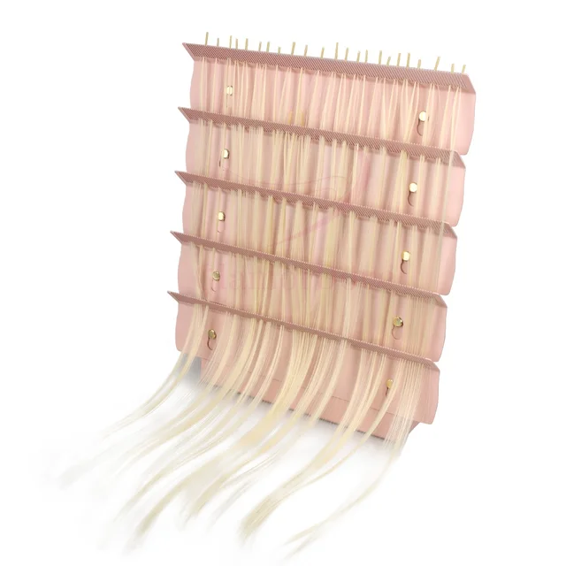 Customized Logo Pink Hair Extension Refit Rack Set Rack  Hair Extension Tools Stainless Steel Hair Extension Display Holder