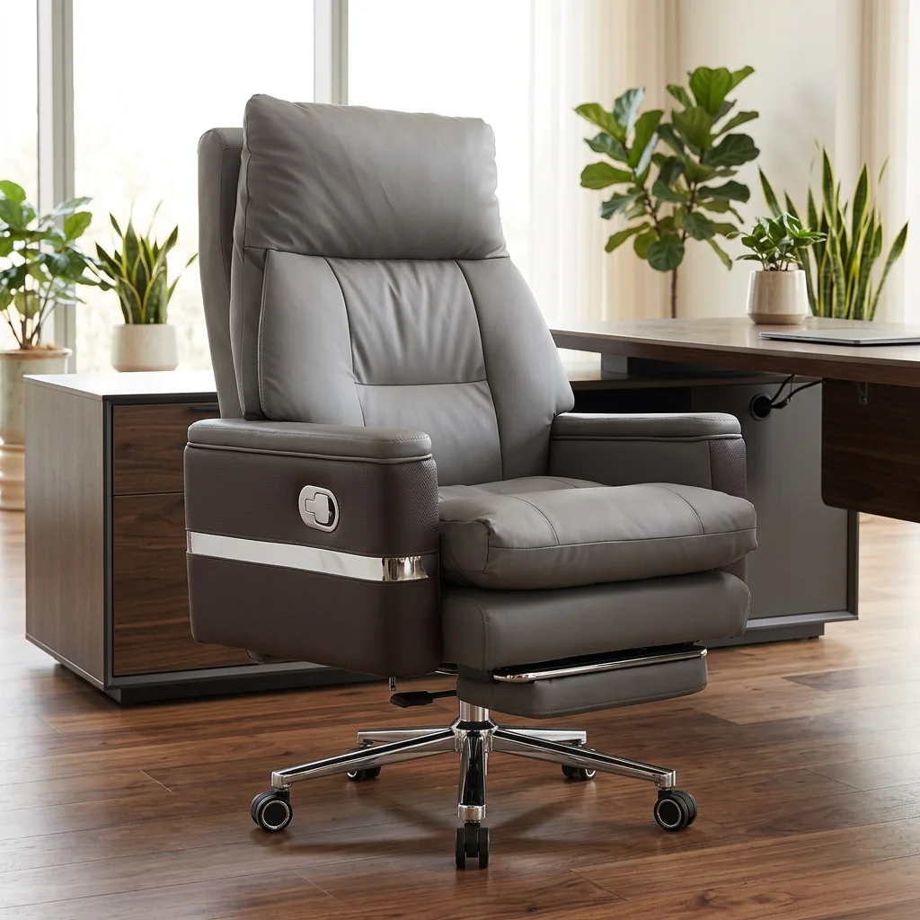 Office Ergonomic Computer Swivel Desk Chair Factory Customizable Modern Adjustable Luxury Manager Pu Rolling Reclining Chairs