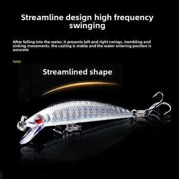 6cm 4g Slow Sinking Micro Plastic Minnow Bait Lure Set for Freshwater Stream for Carp Bottom Fishing Artificial Hard Bait Cod – Minnow – view 3