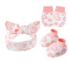 Corazón rosa (conjunto de diadema de 3 piezas)