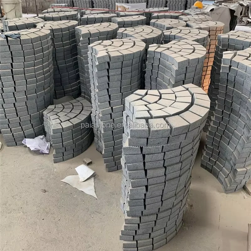 product modern style square grey granite durable paving stone for exterior landscape patio flooring villa driveway sidewalk application-3