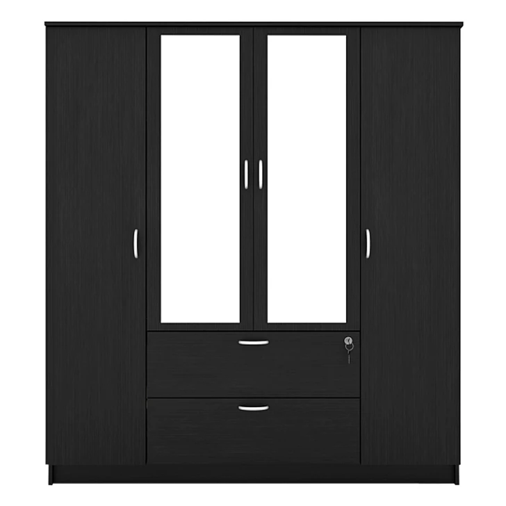 High Gloss MDF Door Laminate Cupboard Bedroom Wardrobe with 4 Doors