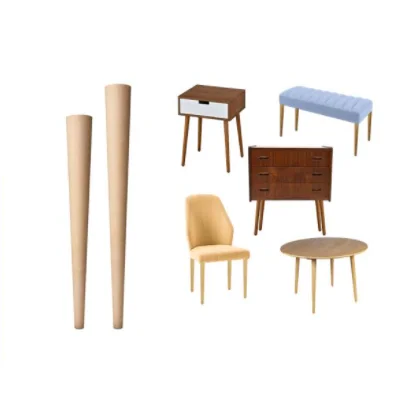 High End Simple Wood Table Legs Robust Furniture Part Coffee Table Feet Inclined Stable Wood Chair Legs