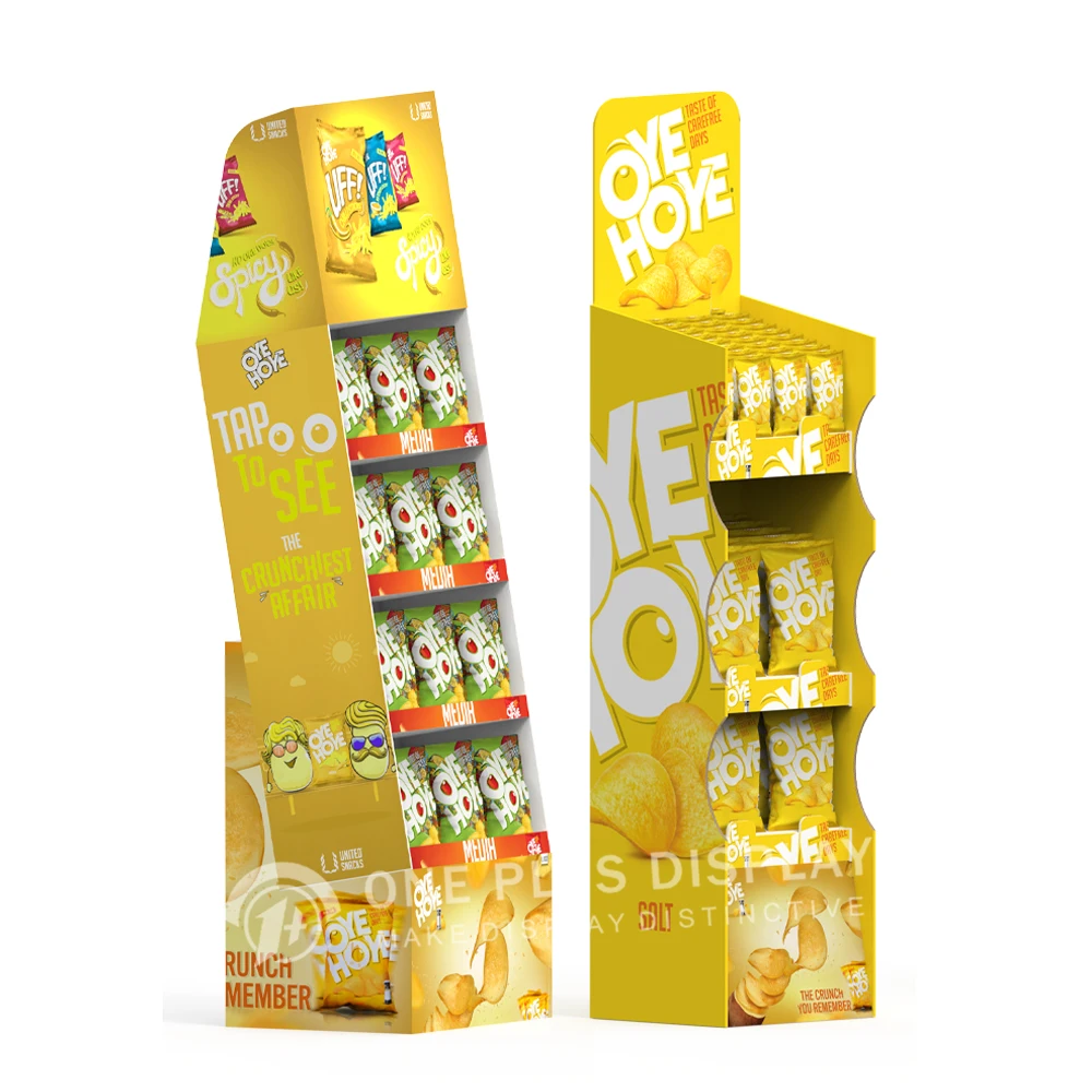 Custom Promotion Snickers Chocolates Food  Cardboard Display Stand Foldable Snack Cardboard Food Display Stands  for Cat Food