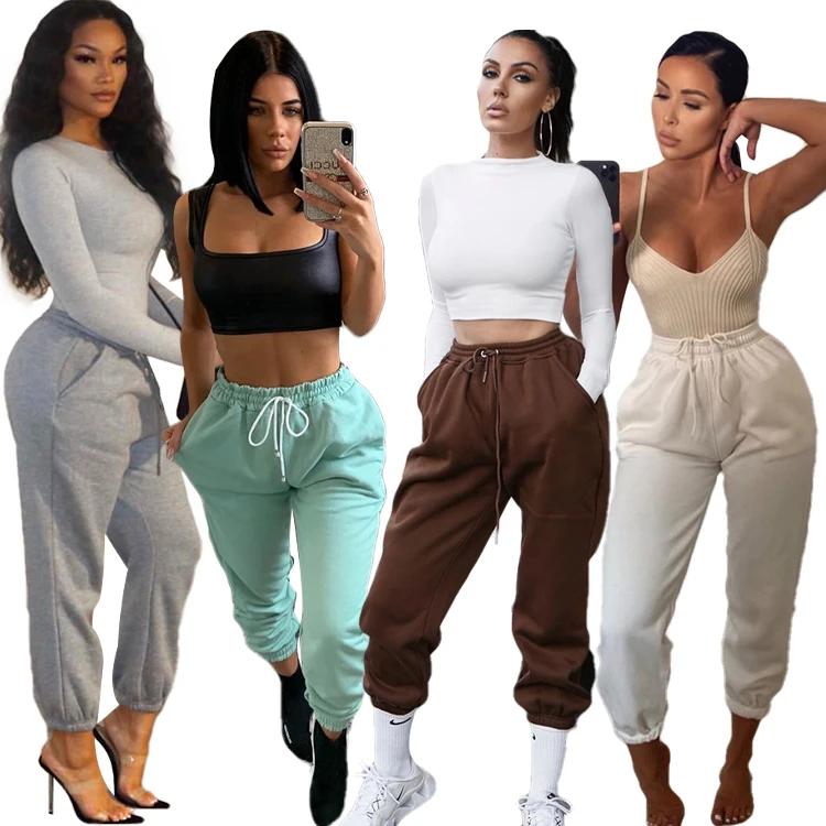 Pantalones De Chándal Holgados De Estilo Coreano Para Mujer,Pantalón Largo  Informal De Estilo Hip Hop,Ropa De Calle De Color Blanco Y Marrón,Novedad  De Verano De 2022 - Buy Pantalones De Cintura Alta,Pantalones