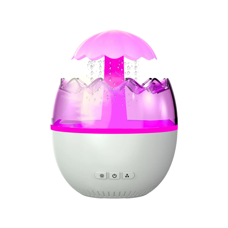 2024 New Arrival LED Light Electric Diffuser Portable Egg Humidifier 7 Changing Colors Night Lights Rain Drop Humidifier