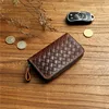Woven discolored reddish brown-crazy horse cow leather