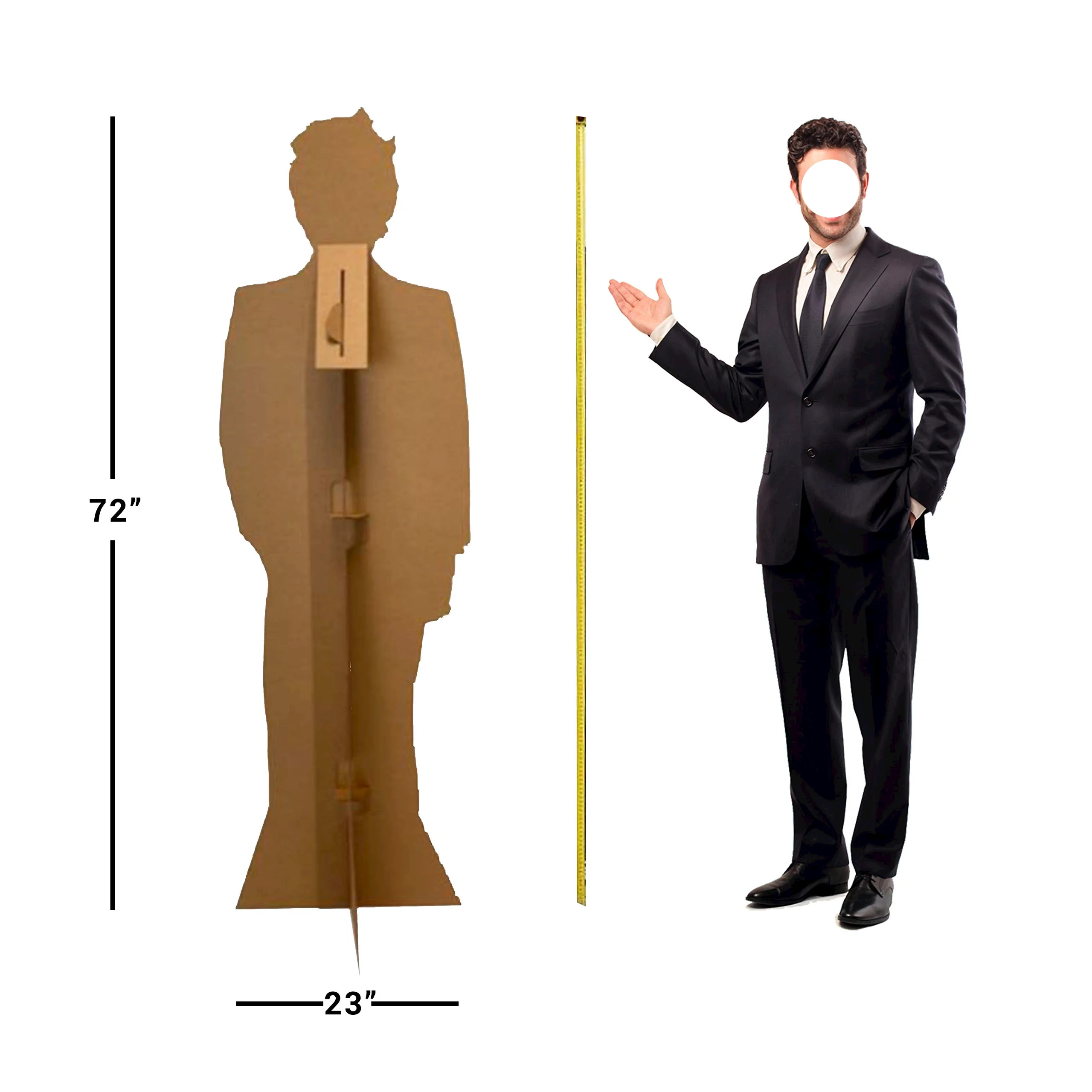 Life-sized Cardboard Cutout/standee Of Superhero /stand In With Face ...