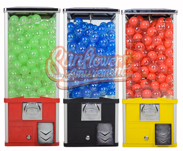 thumbnail image 2 of Red 1" Acorn Toy Capsule Machine – 25¢ Vend With Lock & Key – GumballStuff Original 2 of 5