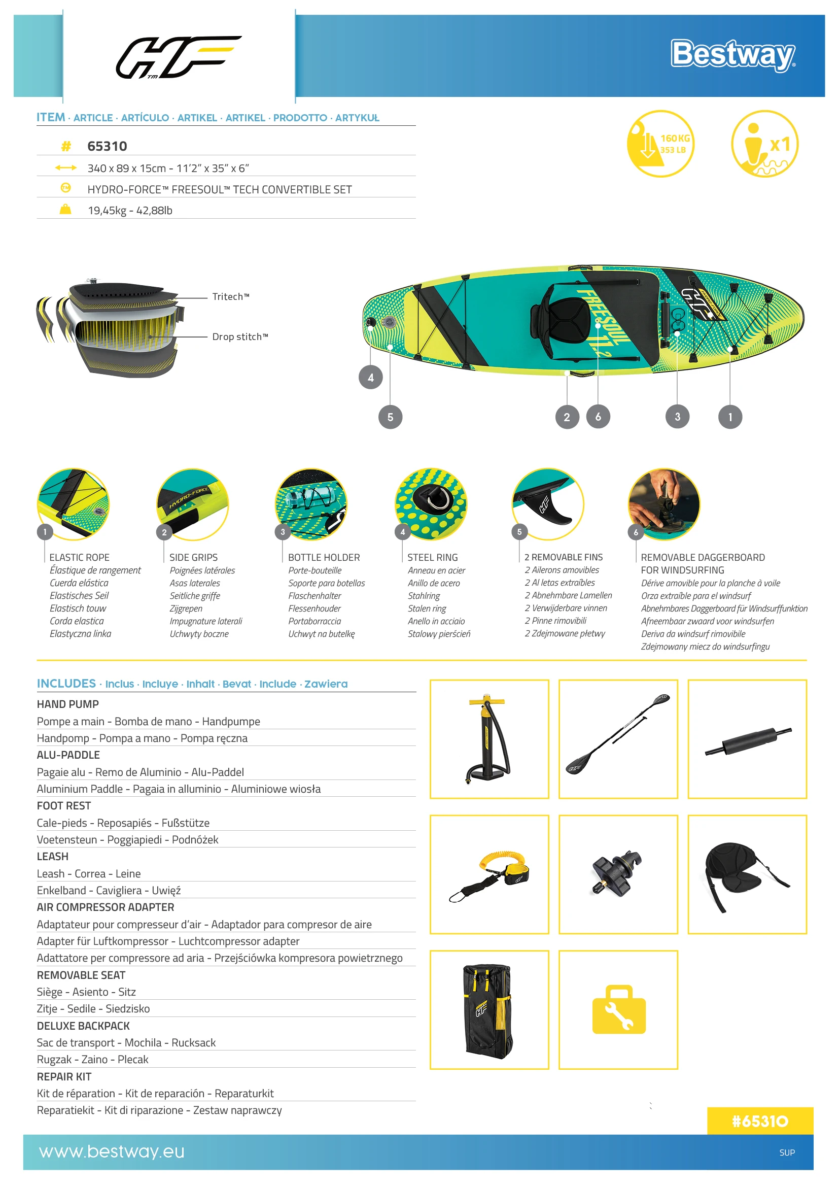 Bestway 65310 SUP Board for Wholesalers