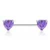 Silver purple heart