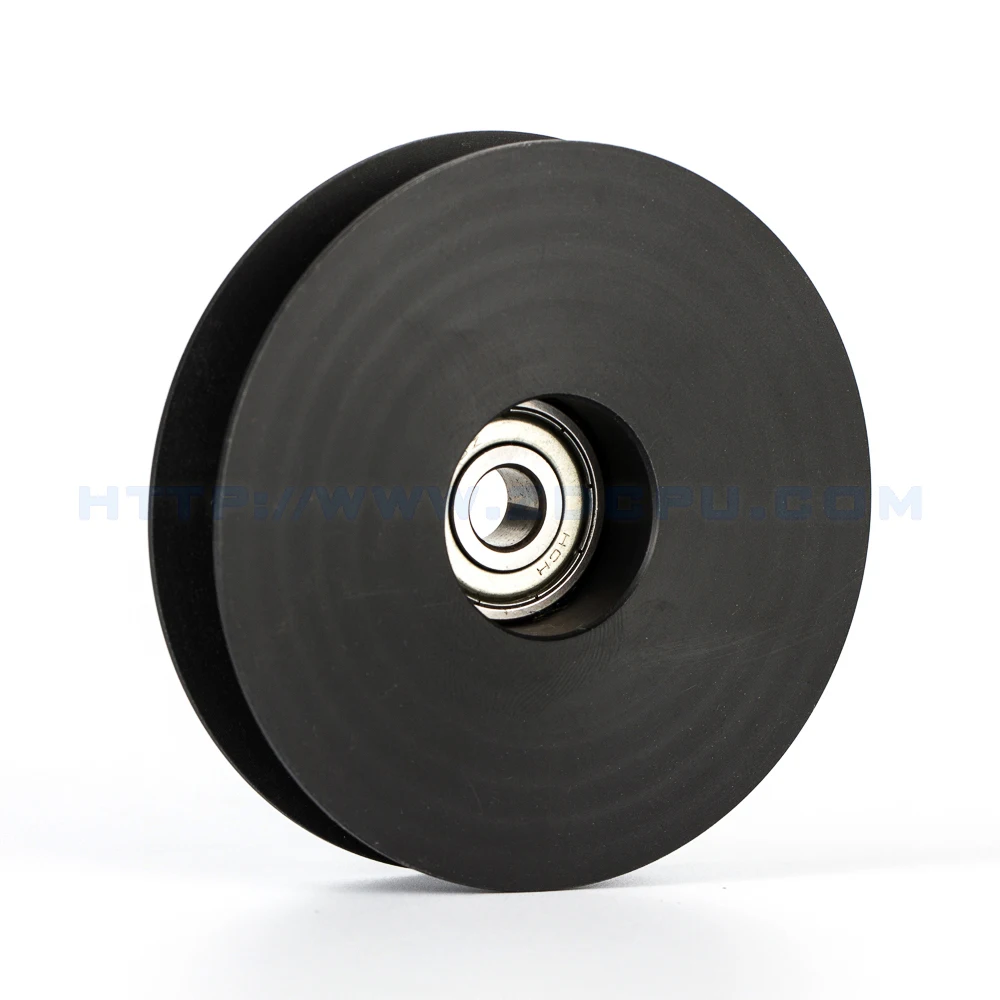 Injection Moulding Overmolding Factory 12 Inch Wire Rope / Cable Plastic Pulley Wheels for Gym Machine