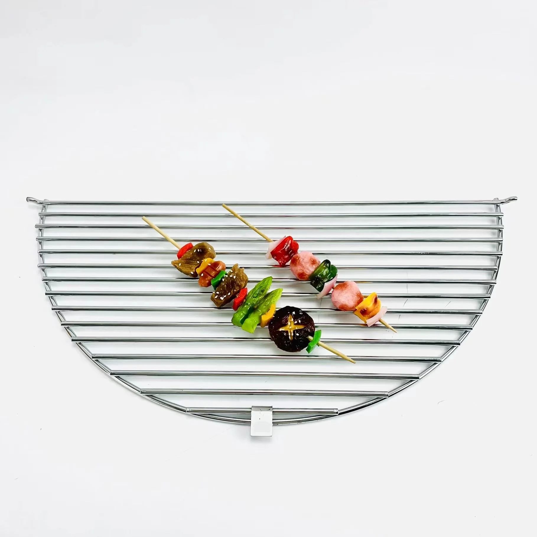 Wiltec Griglia rotonda in acciaio inossidabile 80 cm per barbecue a carbone e a gas