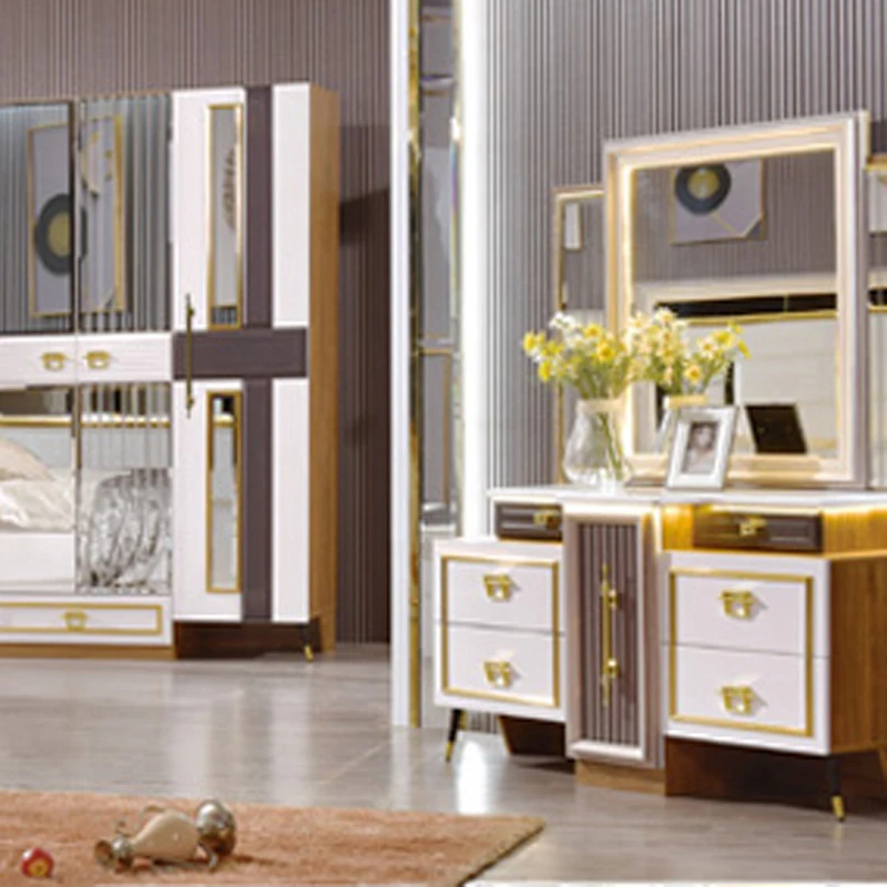 キングサイズクラシックモダンベッドルームセットマスター